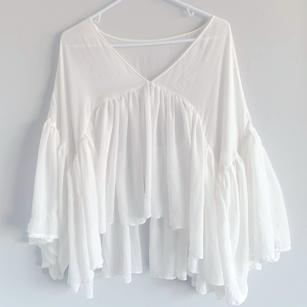 White Billowy Boho Blouse (d. RA/ASOS)